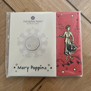 2025 Mary Poppins UK 50p BU Royal Mint Sealed Pack Brand New In Hand - Bild 1 von 3