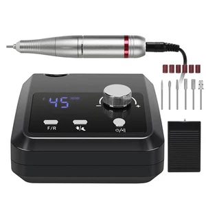 Taladro de uñas 45000 RPM máquina torno de uñas con pantalla LCD grande 30W manicura   - Imagen 1 de 12