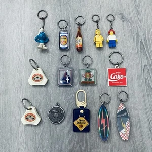 Vintage Keyring Lot Smurfs LEGO Mixed Rare Collectable Key Chain Bundle 80s 90s - Picture 1 of 4