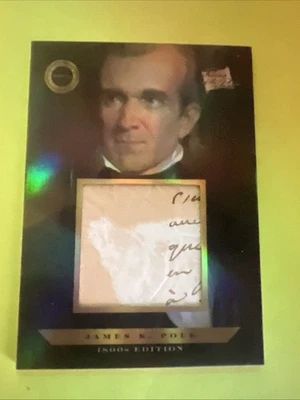 PIECES OF THE PAST PRESIDENT JAMES K. POLK HANDWRITTEN RELIC - Image 1 of 4