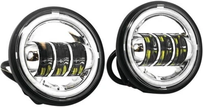 Letric Lighting Co. 4,5 pulgadas Lámpara de paso LED con halo completo para indio - cromo Foto 1 de 3