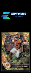 2021 Panini Prizm Draft Picks Collegiate #107 Travis Etienne Jr. Gold Ice - Foto 1 di 2