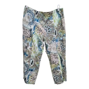 Chico’s Multicolor Abstract Print Crop Pants Size 2 L - Picture 1 of 11