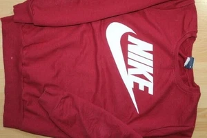 Nike Sweater M Dark Red Good #U2174 - Picture 1 of 1
