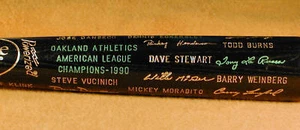 1990 Oakland Athletics World Series Black Bat MINT - Picture 1 of 1