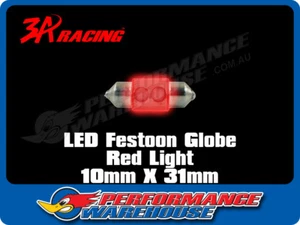 3A Racing Led Festoon Globe Red Light 10mm X 31mm - Picture 1 of 1