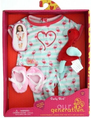 Pijama Early Bird Our Generation Outfit para muñecas de 18" ¡NUEVO! Foto 1 de 3