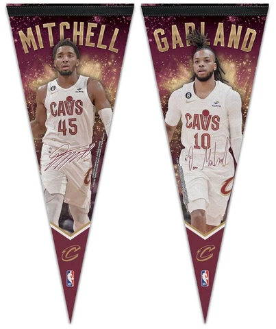 DONOVAN MITCHELL and DARIUS GARLAND Cleveland Cavaliers Premium Felt PENNANTS Cover