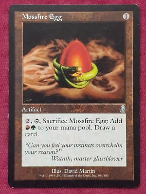 Magic The Gathering ODYSSEY MOSSFIRE EGG artifact card MTG - Image 1 of 2