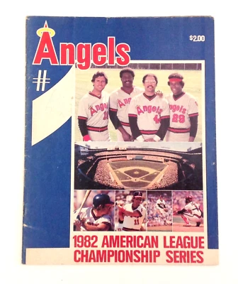 1982 American League Championship Program ACLS Brewers Angels Unscored MLB  - Image 1 of 4