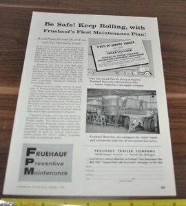 Anuncio de remolque de camión Fruehauf 1960 - Imagen 1 de 1