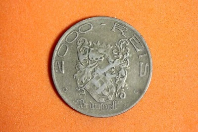 1932 Brazil 2000 Reis Silver Coin #M17073 - Image 1 of 2