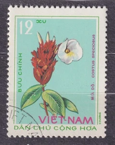 VIETNAM North 1975 SC#755 used 12xu st., Medicinal Plants, Costus speciosus. - Picture 1 of 1