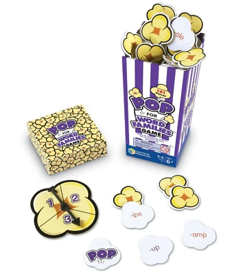 Pop for Word Families literacy game, LEARNING RESOURCES LER 8470, word cards NEW - Image 1 of 4