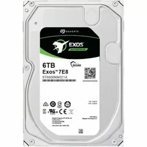 ST6000NM021A Seagate Exos 7E8 3.5in 6TB SATA 7200RPM 256MB 6G 512e Hard Drive - Picture 1 of 2