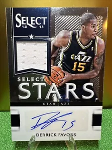 2012-13 Panini Select Select Stars Jersey Auto /299 Derrick Favors #13 Auto - Picture 1 of 2