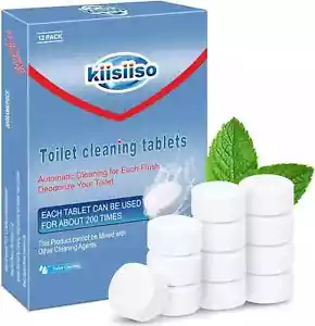 Toilet Bowl Cleaners Tablets(12 Pack), Household Lime Rust Removers, Automatic T - Picture 1 of 2