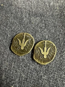2 monedas réplica ácaro viuda viuda diseñadas en Tierra Santa ISRAEL - Imagen 1 de 5