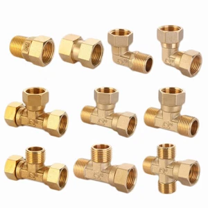 Brass BSP1/2" Male/Female Thread Live Nut Joiner Connector Pipe Fittings Adapter - Picture 1 of 14