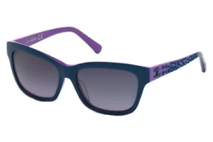 JUST CAVALLI JC564S 92W BLUE Designer Cat Eye Sunglasses For Women - Picture 1 of 1