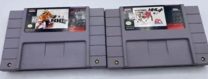 SNES Bundle NHL 96 And NHL 97 2 Game Pack Cartridges Only Clean Label Authentic - Foto 1 di 6