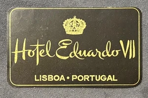 Hotel Eduardo VII LISBOA PORTUGAL Luggage Label-King Edward VII UK 1903 Visit - Picture 1 of 2