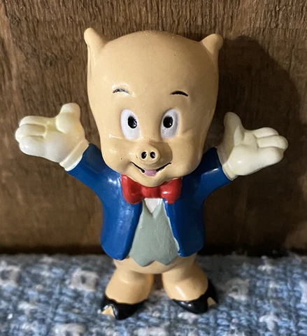 1988 PORKY PIG 2.25" PVC Figure Vintage Applause - Looney Tunes Warner Bros Cover