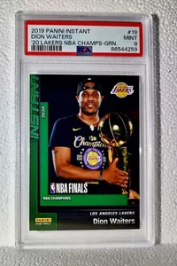 Tarjeta verde Dion Waiters 2020 Panini Lakers NBA Champions #19 10/10 PSA 9 como nueva - Imagen 1 de 4