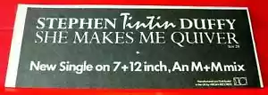 Stephen Tintin Duffy She Makes Me Quiver ORIG 1984 Press/Mag ADVERT 8.5"x 3" - Foto 1 di 3
