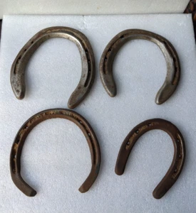 Lot of 4 STEEL PONY & Horse Horseshoes Vintage St Croix Eventer & unmarked - Picture 1 of 11