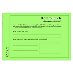 100 Persönliche Kontrollbücher DIN A5 quer Tagesblätter Fahrtenbuch Kontrollbuch - Bild 1 von 5