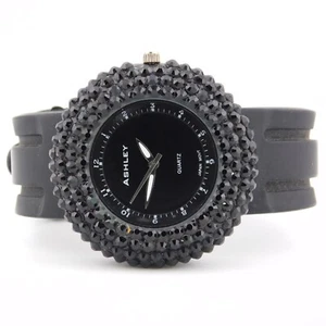 ASHLEY Princess L060211 Crystals Quartz Analog Women's Watch New Battery - Picture 1 of 9
