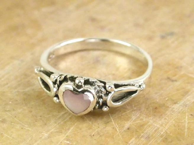 CUTE STERLING SILVER PINK SHELL BABY RING TOE RING sz 3 style# r0725 - Image 1 of 1