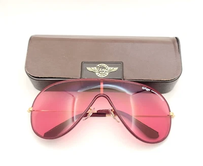 Винтажный B & L Ray Ban Bausch & Lomb розовый/розовая кожа крылья w/чехол отсутствует ремень - Изображение 1 из 4