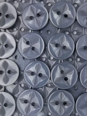 STAR BUTTON, SIZE 24L - 5/8", SHINY FINISH, 1 DOZEN,  FREE SHIPPING USA - Image 1 of 4