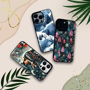 FUNDA DE TELÉFONO PASTEL INVIERNO PATRÓN ÁRBOL DE NAVIDAD PARA IPHONE SAMSUNG PIXEL - Imagen 1 de 8