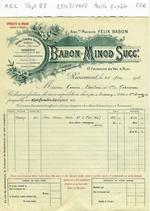 Dépt 88- Remiremont 12 Fbg du Val d'Ajol - Belle Entête d'un Commerce 25/03/1918 - Picture 1 of 1
