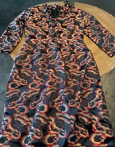 EMC2 EMMETT MCCARTHY FLORAL PRINT ASIAN INSPIRED DRESS WOMENS SZ 4 - Picture 1 of 9