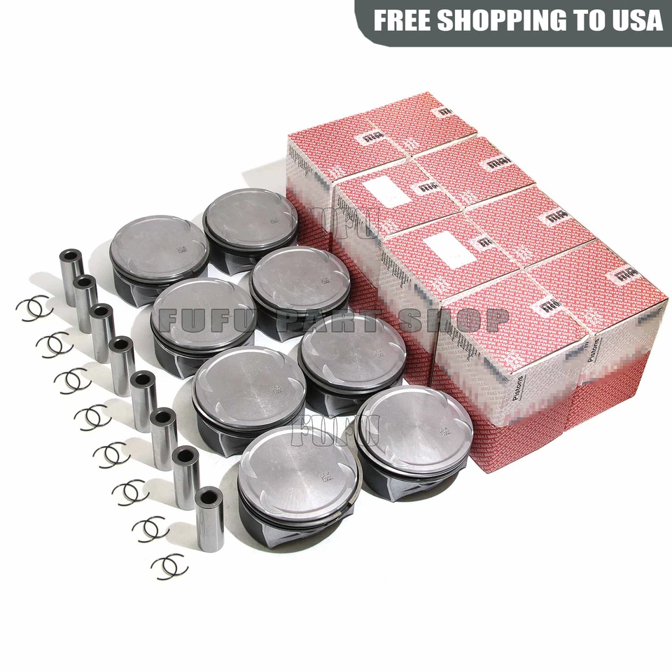 8x Kit Pistones y Anillos STD Φ102 Para Mercedes-Benz W204 W211 CL63 ML63 M156 6.3L Foto 1 de 4