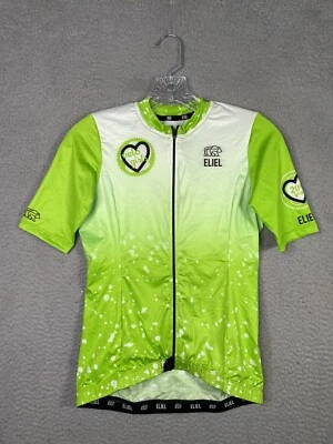 Eliel Cycling Jersey Women Medium Green Performace Stretch Full Zip Short Sleeve - Image 1 of 4