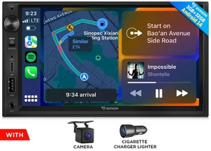 Eonon 2DIN 7" Car Stereo Radio Android 14 IPS Touch Screen GPS Navi CarPlay +CAM - Picture 1 of 21