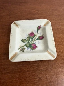 Vassoio in porcellana MCM Hollywood Regency rosa frassino con bordo dorato oro - Foto 1 di 3