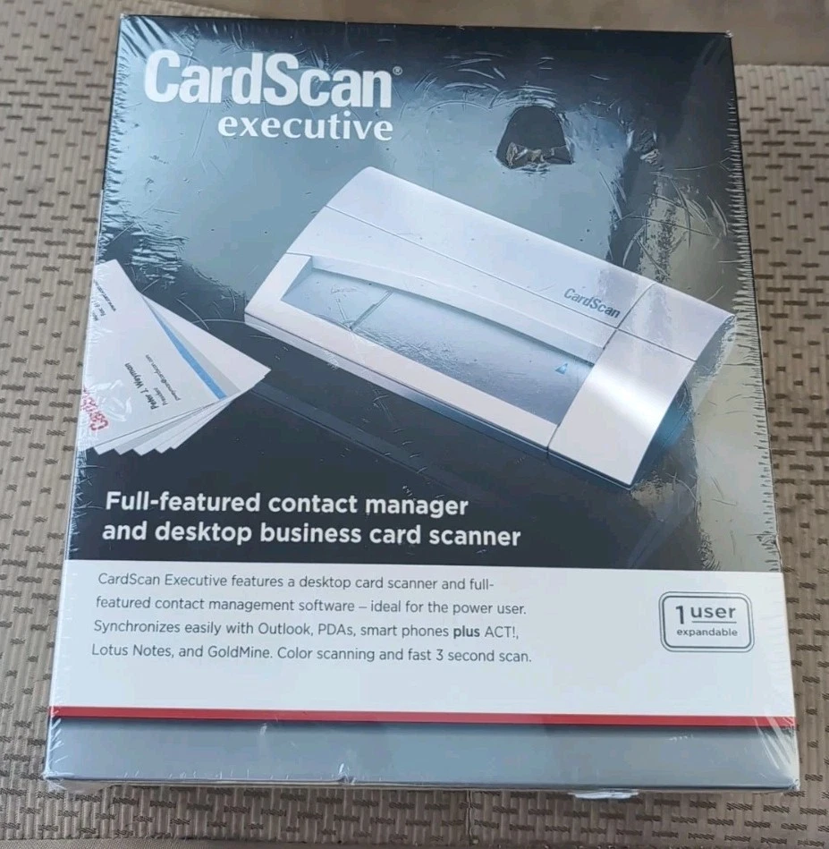 CardScan Executive 800c V8 Business Card Pass-Through Scanner PC Mac SEALED Scan - Image 1 of 2