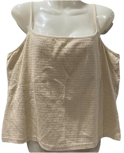 Style & Co. Women Tank Top Beige/ Linen Size XL Adjustable Straps Built In Bra - Picture 1 of 13