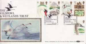 GB Stamps First Day Cover Wildfowl & Wetland Trust, swans, birds BENHAM 1993 - Picture 1 of 1