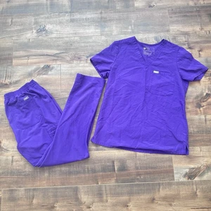 FIGS Technical Collection Scrub Set Womens Top-Sm, Bottom-Med Purple Medical MD - Picture 1 of 15