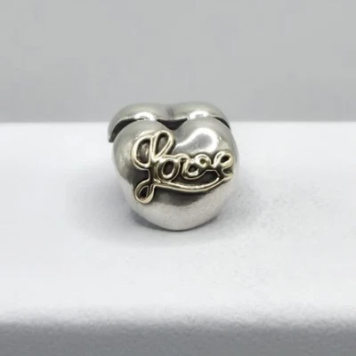 Original Pandora Clip Herz Love Bicolor Gold 791735 #36 - Bild 1 von 2