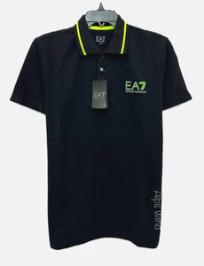 Polo uomo Emporio Armani EA7 stampa logo manica corta nera taglia -M nuova con etichetta - Foto 1 di 8