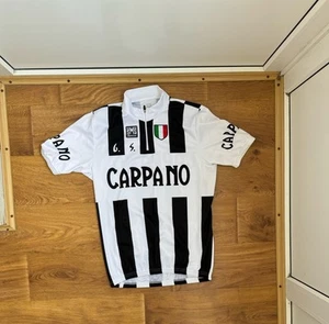 Camiseta deportiva de ciclismo retro Merino SMS Santini Carpano L grande - Imagen 1 de 7