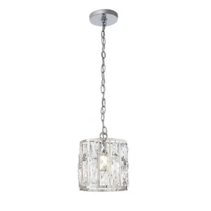 Home Decorators Collection Kristella 1-Light Chrome Crystal Pendant Light - Picture 1 of 11